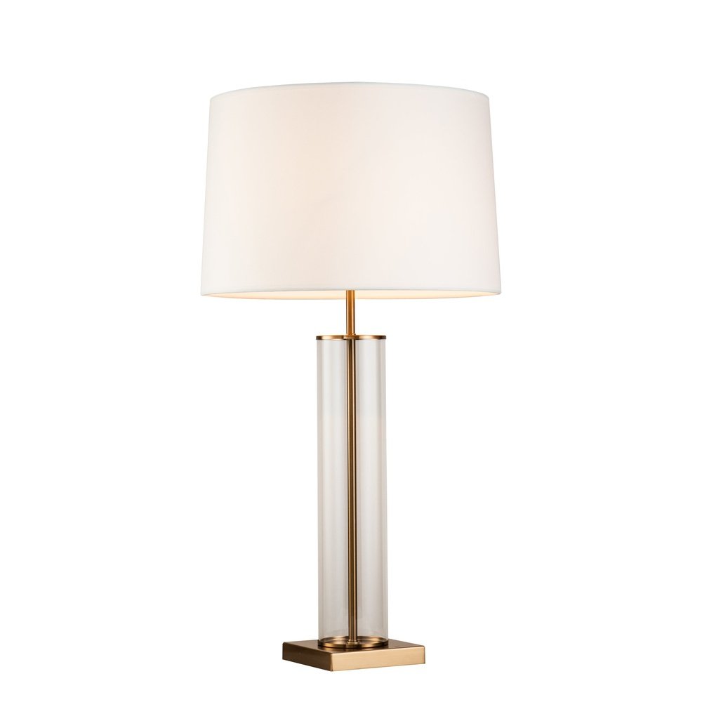 Product photograph of Liang Eimil Norman Table Lamp Antique Brass from Olivia's