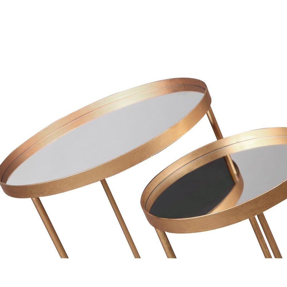 Product photograph of Liang Eimil Song Side Tables In Antique Gold from Olivia's.