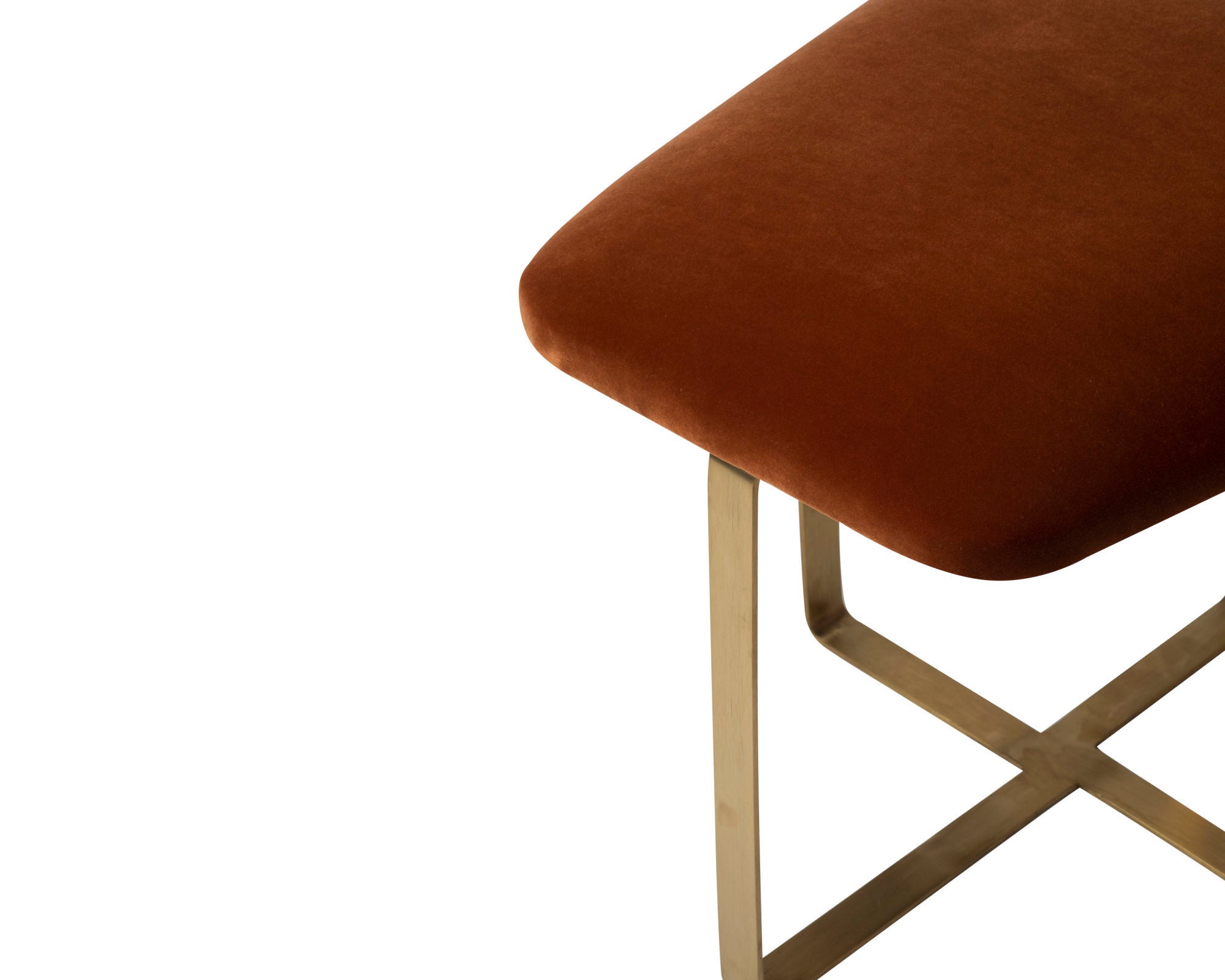 Product photograph of Liang Eimil Tatel Stool Gainsborough Amber Velvet from Olivia's.