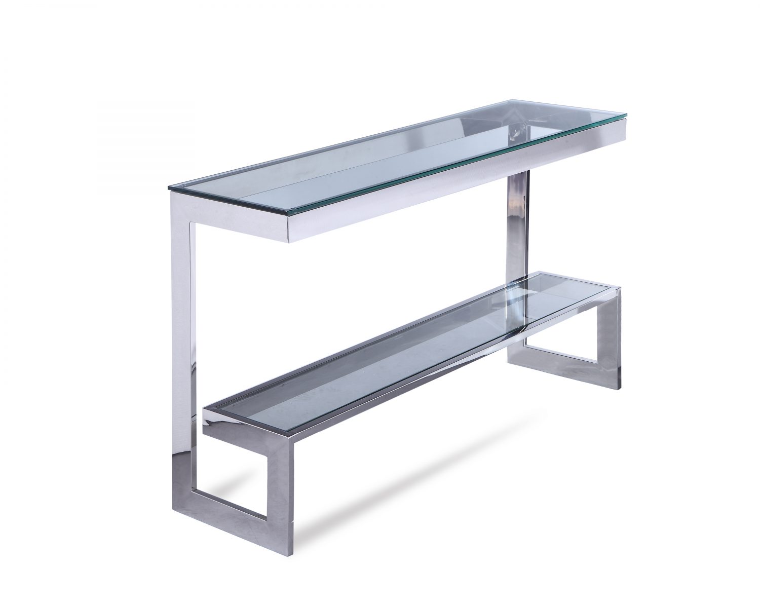 Liang Eimil Ziggi Console Table Polished Stainless Steel
