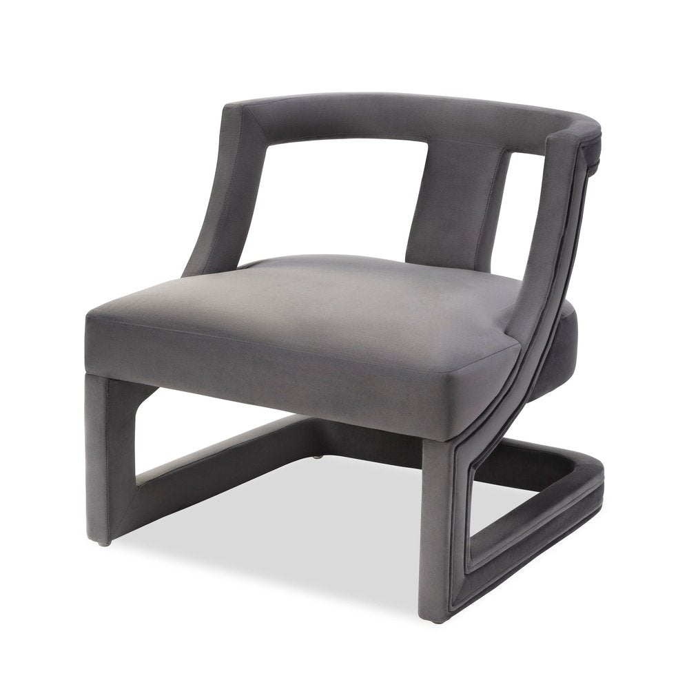 Product photograph of Liang Eimil Jimi Occasional Chair - Night Grey Velvet from Olivia's.