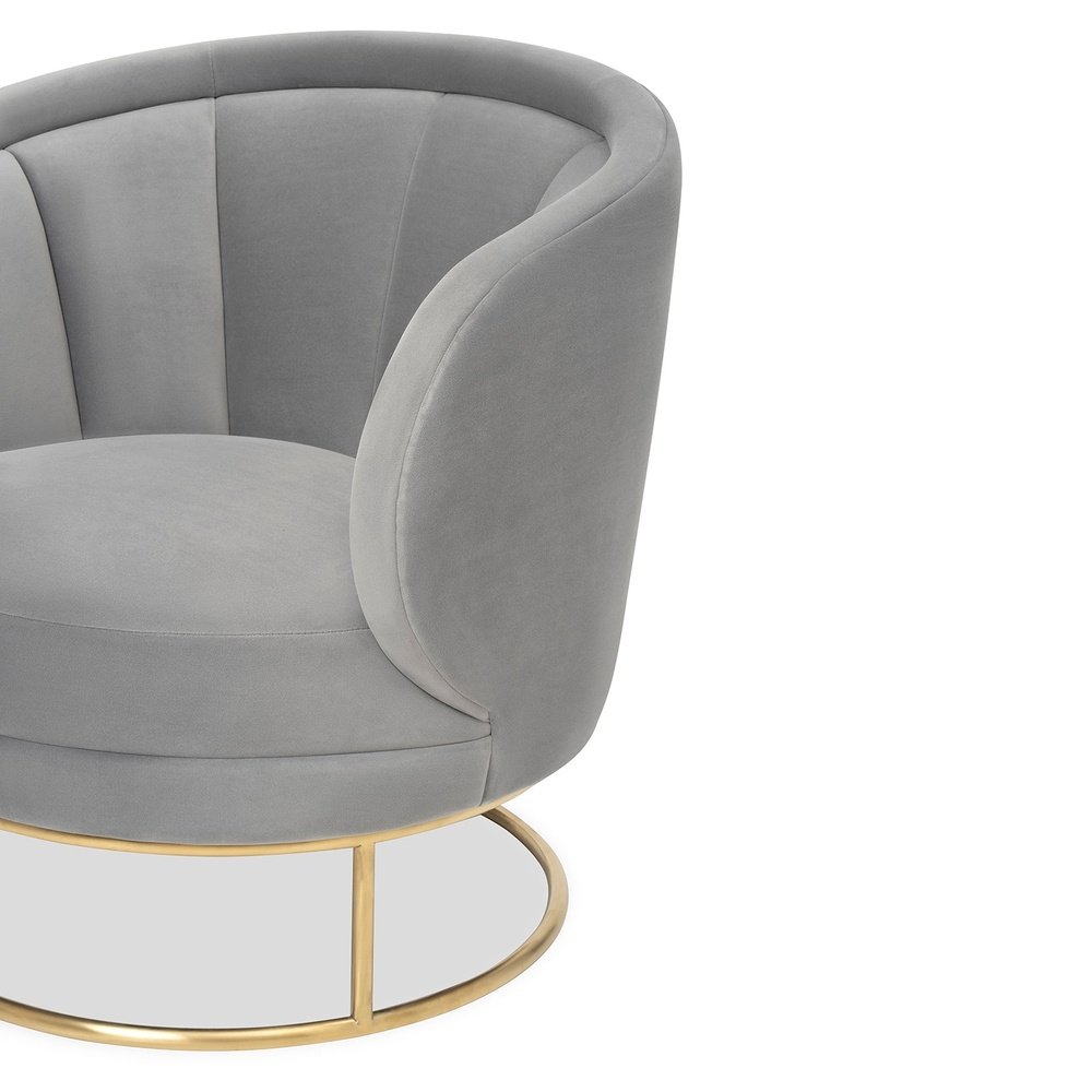Product photograph of Liang Eimil Mila Kaster Horizon Grey Occasional Chair from Olivia's.