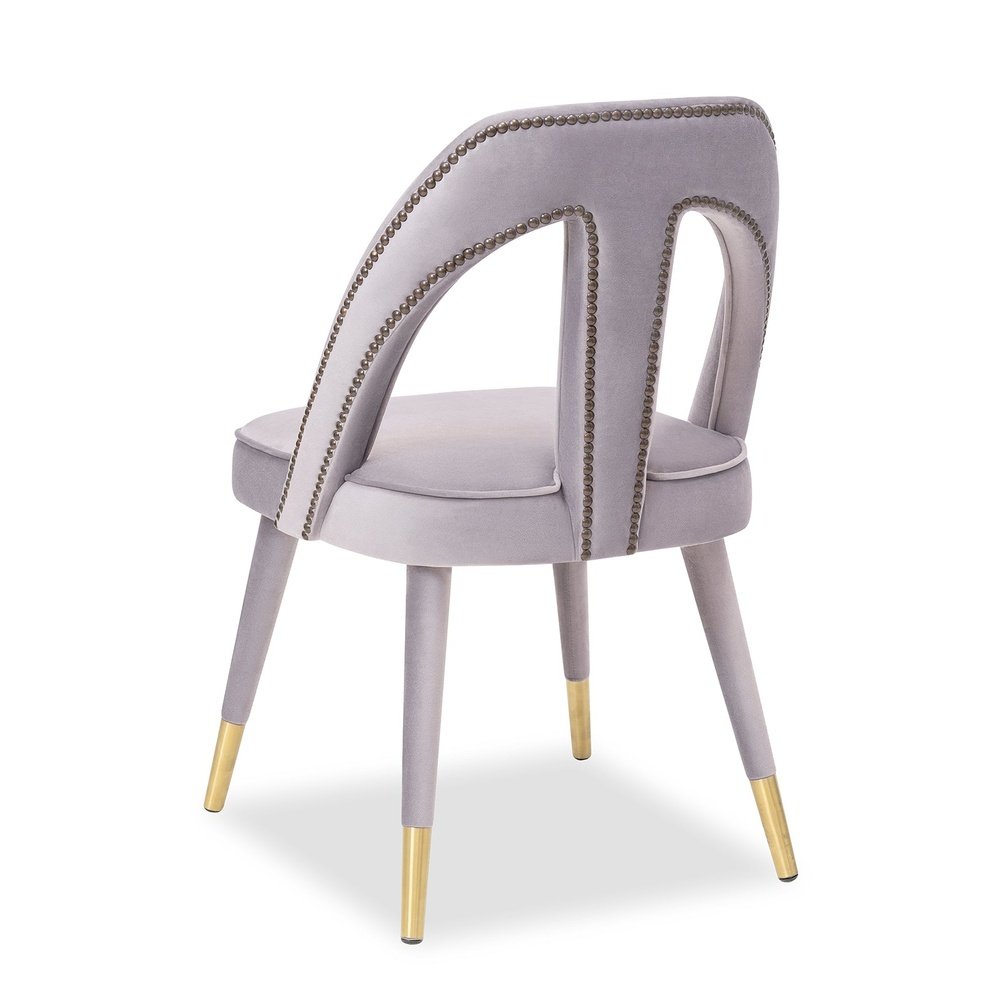 Product photograph of Liang Eimil Pigalle Chair Kaster Light Grey Velvet from Olivia's.