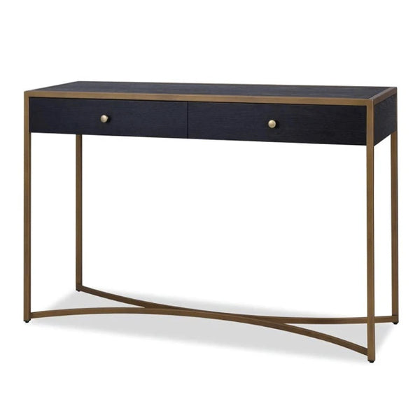 Product photograph of Liang Eimil Rivoli Dressing Table In Brass from Olivia's.