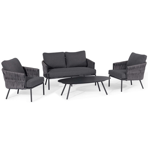 Product photograph of Maze Marina 2 Seater Outdoor Sofa Set In Charcoal from Olivia's