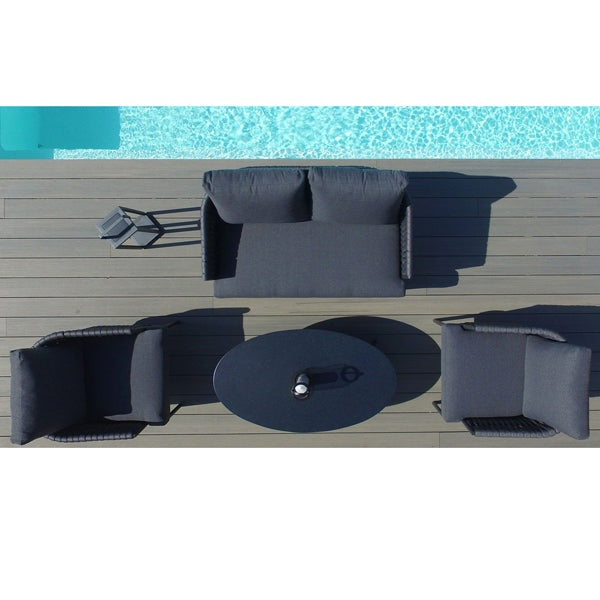 Product photograph of Maze Marina 2 Seater Outdoor Sofa Set In Charcoal from Olivia's.