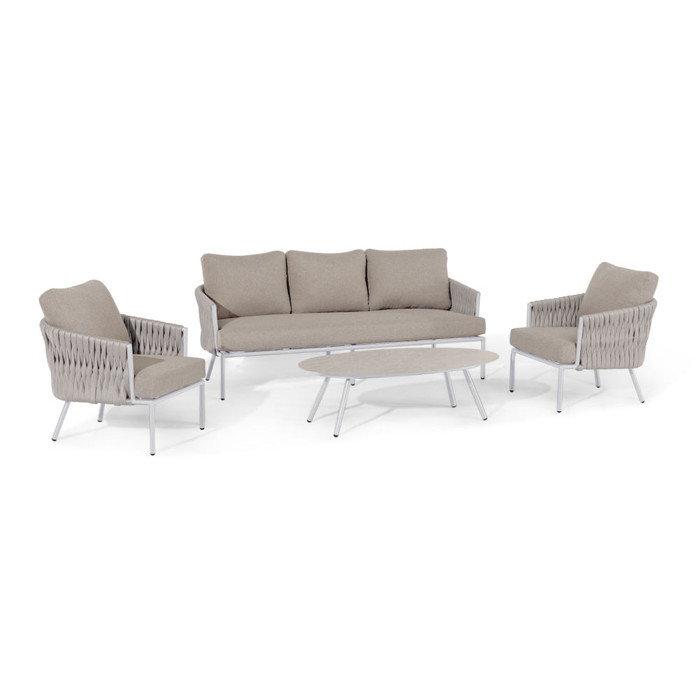 Maze Rattan Marina 3 Seat Sofa Set Sandstone