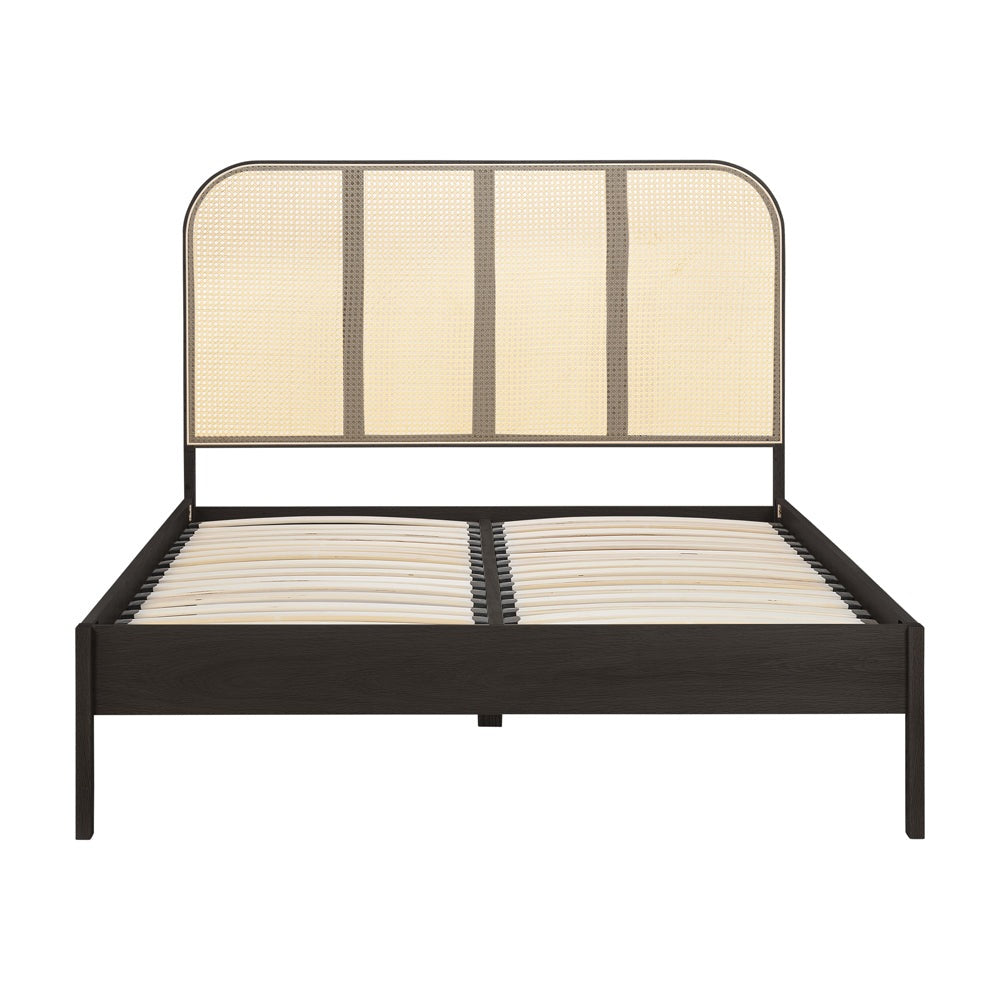 Product photograph of Olivia S Maggie Rattan Bed In Black Kingsize from Olivia's.