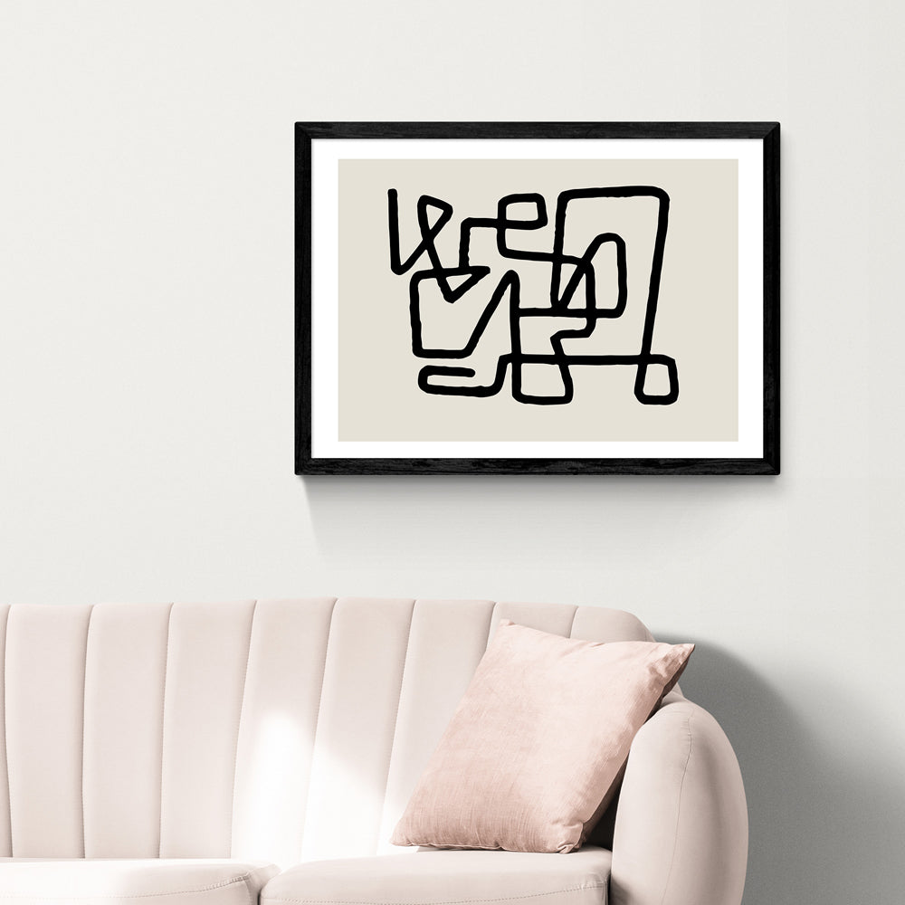 Product photograph of Knot I By In House - A2 Black Framed Art Print from Olivia's