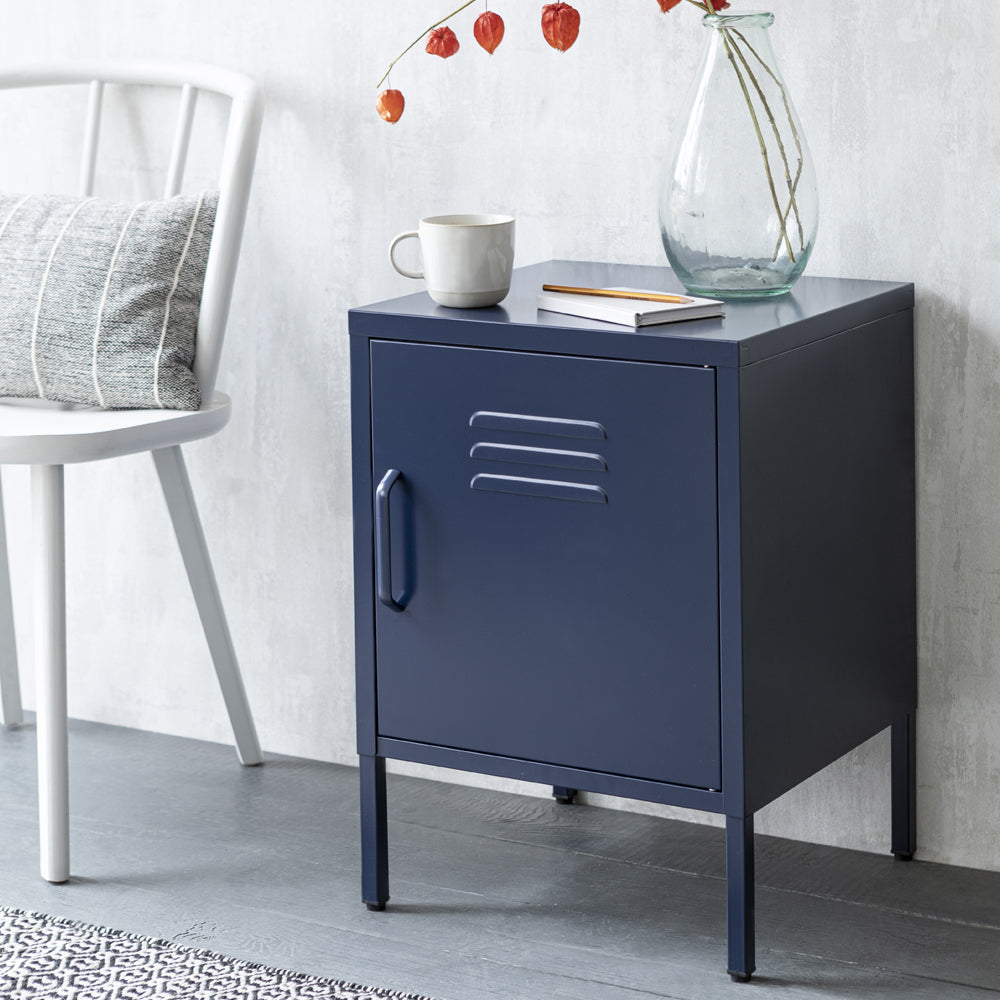 Product photograph of Garden Trading Small Marlborough Locker In Ink Steel - Right from Olivia's