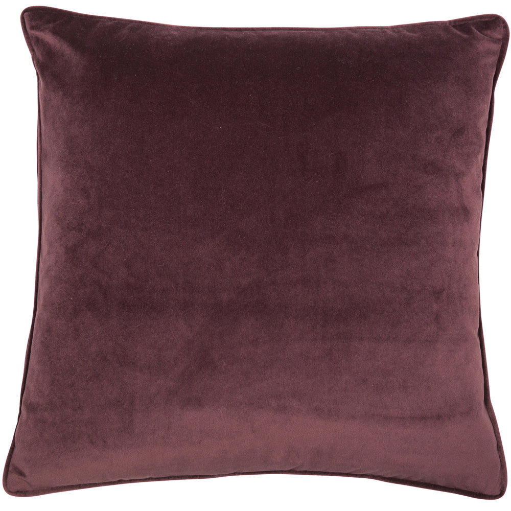 Product photograph of Malini Luxe Cushion Aubergine Large from Olivia's.