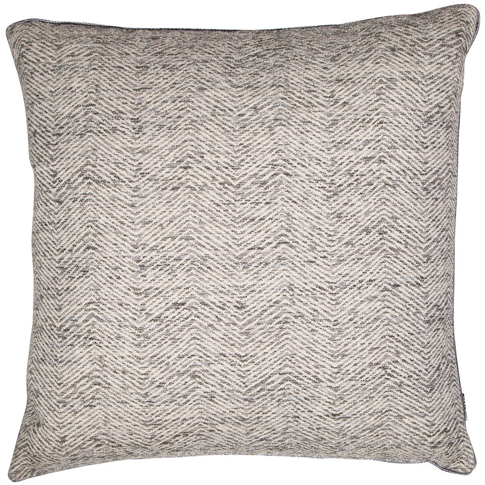 Product photograph of Malini Ripple Cushion Charcoal from Olivia's