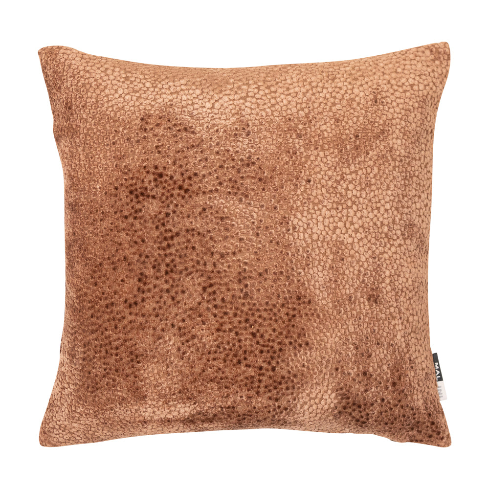 Malini Bingham Velvet Cushion In Chocolate Small