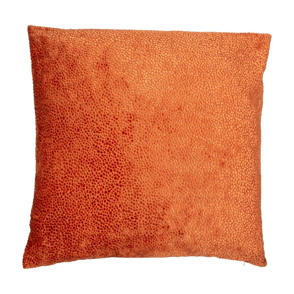 Product photograph of Malini Bingham Velvet Cushion In Burnt Orange Large from Olivia's