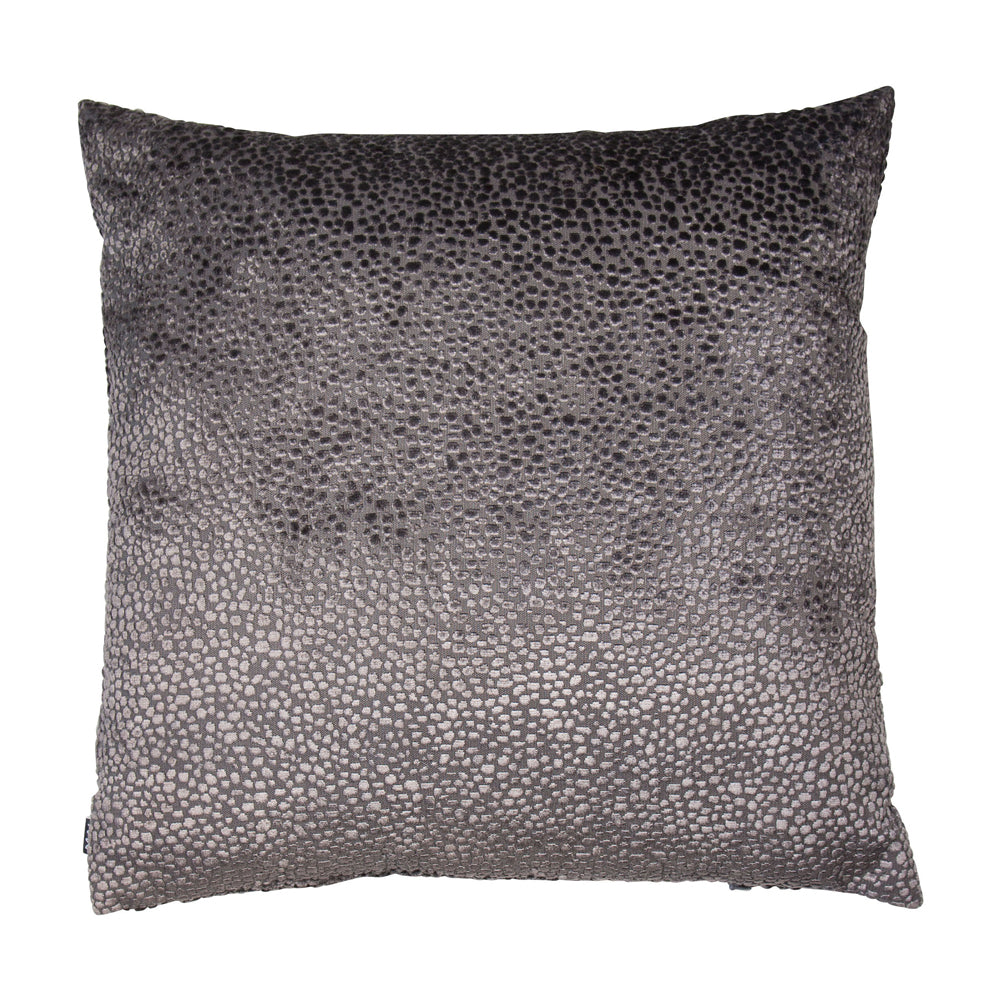 Malini Burnt Velvet Cushion In Silver 56 X 56cm