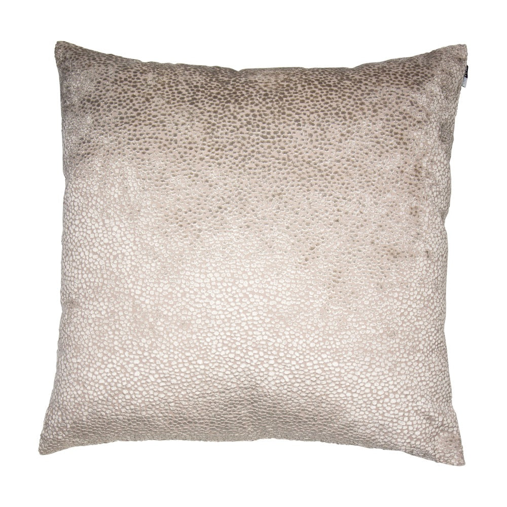 Malini Burnt Velvet Cushion In Taupe 56 X 56cm