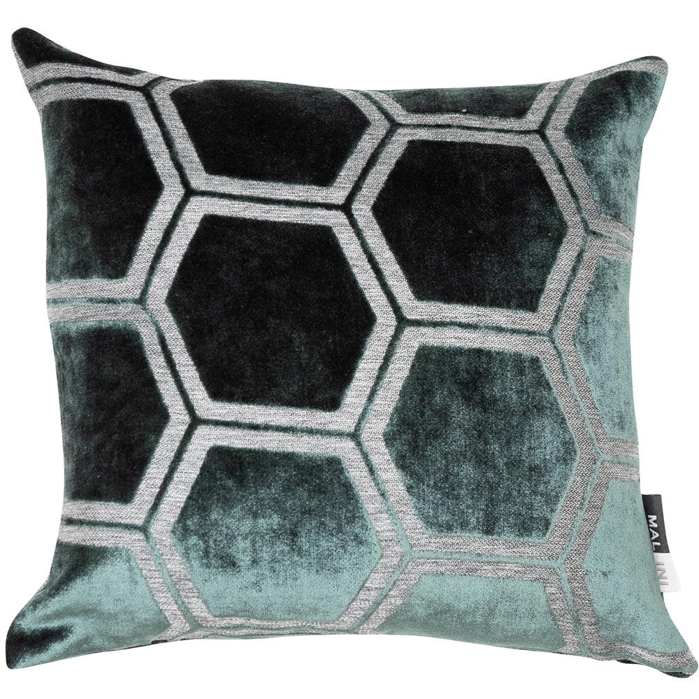 Product photograph of Malini Ivor Cushion Pinegreen Small from Olivia's.