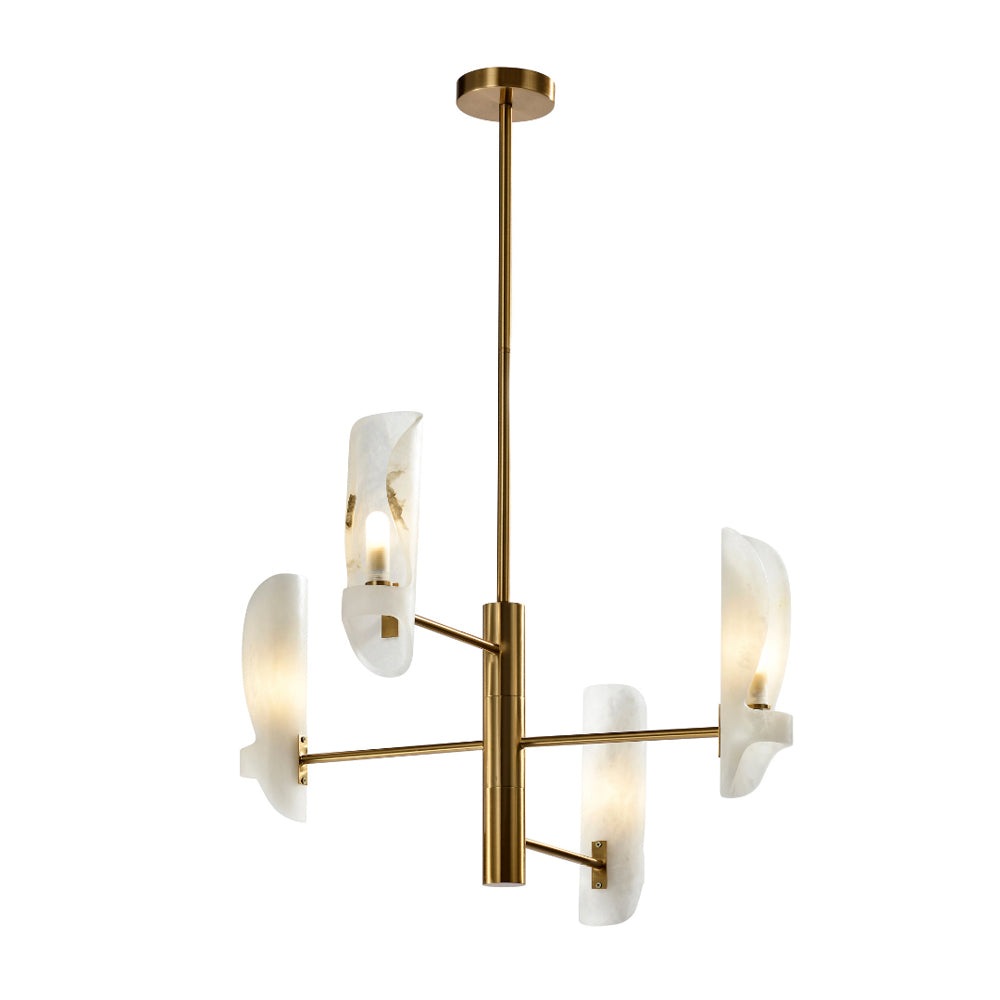 Product photograph of Mindy Brownes Heathrow Ceiling Light In Gold And White from Olivia's