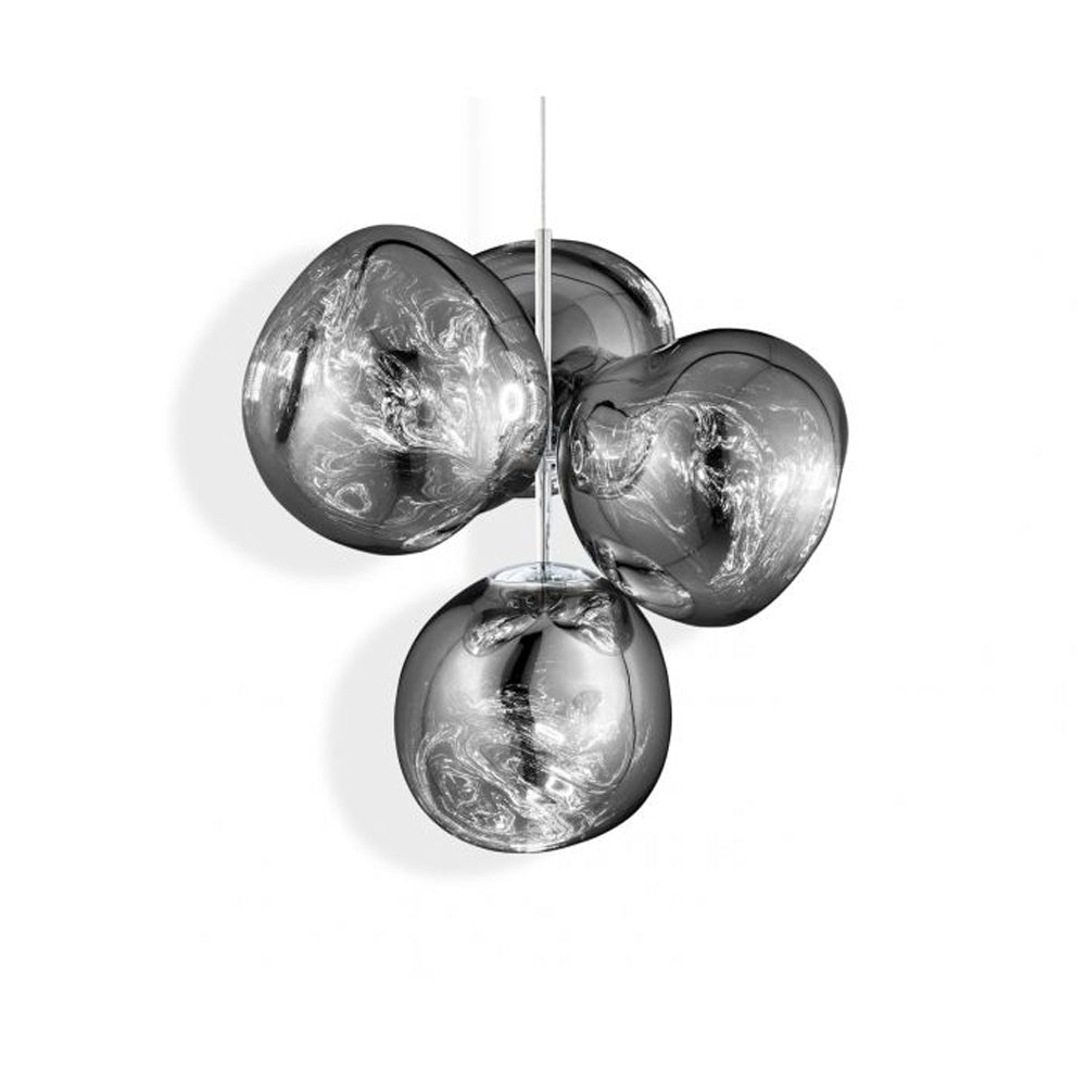 Product photograph of Tom Dixon Melt Chandelier In Chrome Large from Olivia's.