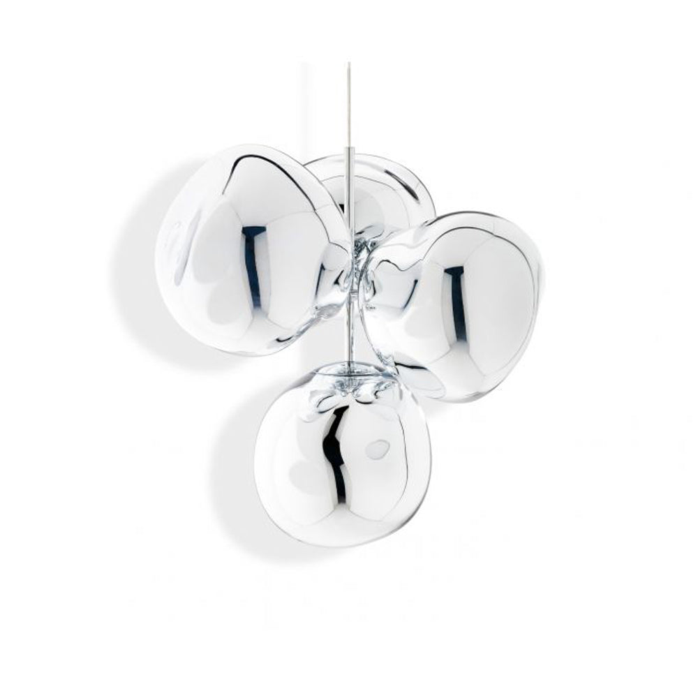 Product photograph of Tom Dixon Melt Chandelier In Chrome Small from Olivia's.