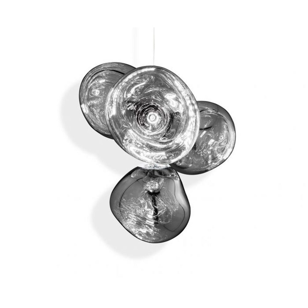 Product photograph of Tom Dixon Melt Chandelier In Chrome Large from Olivia's.