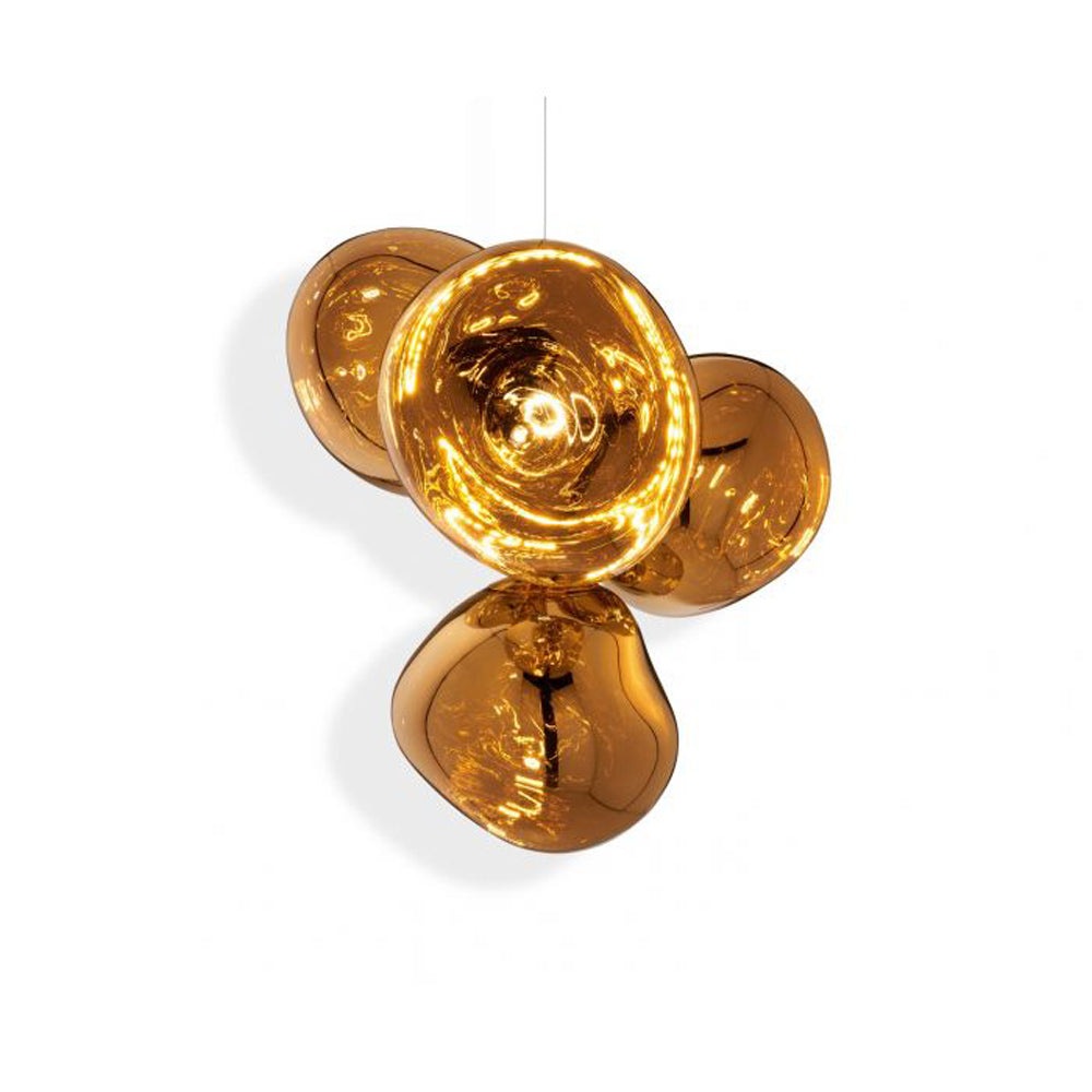 Product photograph of Tom Dixon Melt Chandelier In Gold Large from Olivia's