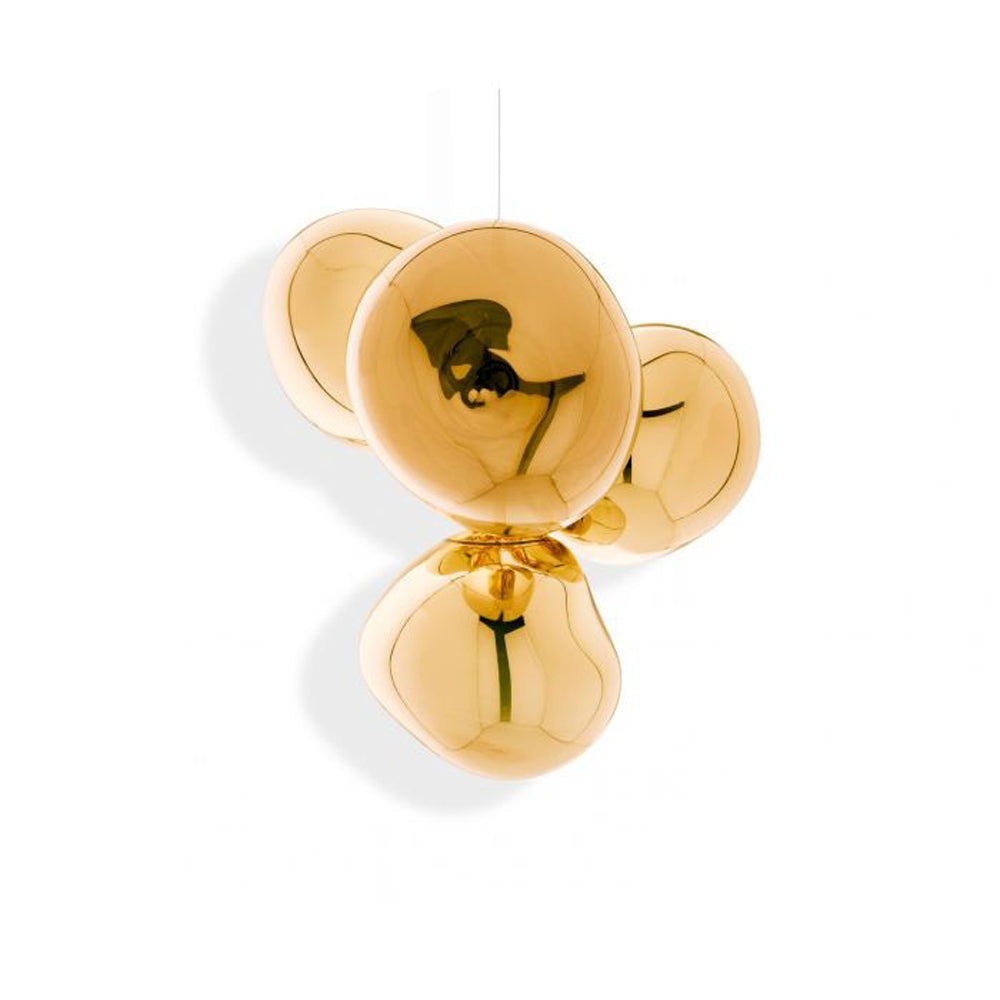 Product photograph of Tom Dixon Melt Chandelier In Gold Small from Olivia's.