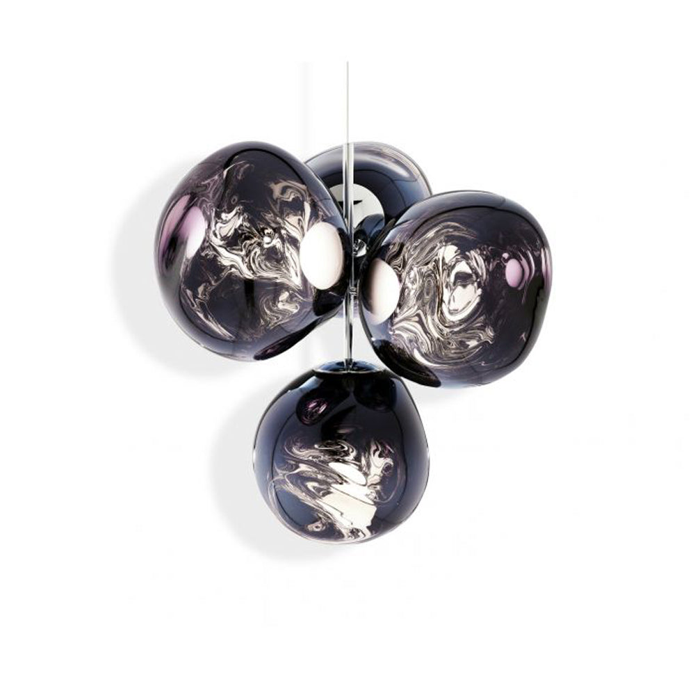 Product photograph of Tom Dixon Melt Chandelier In Smoke Small from Olivia's