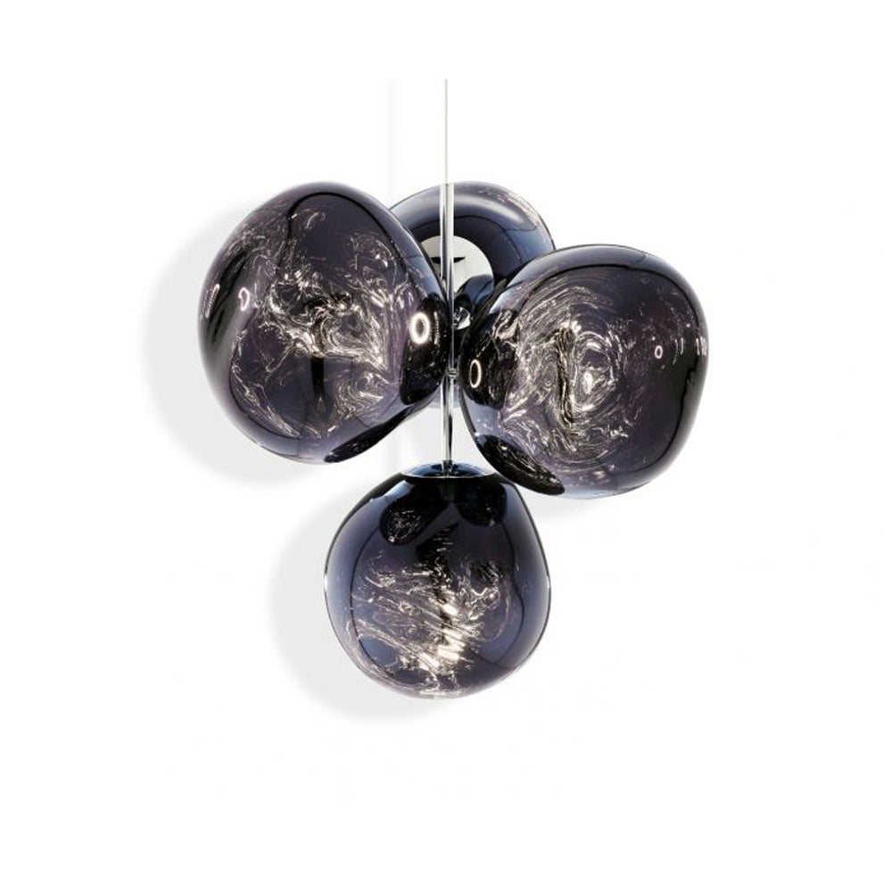 Product photograph of Tom Dixon Melt Chandelier In Smoke Small from Olivia's.