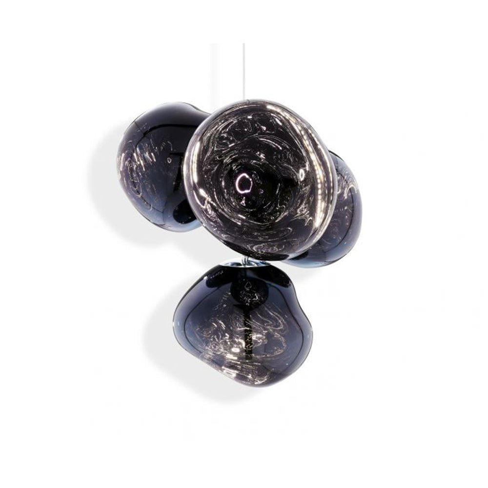 Product photograph of Tom Dixon Melt Chandelier In Smoke Large from Olivia's.