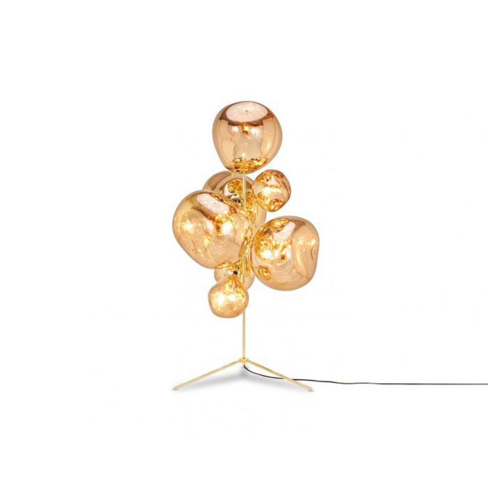 Product photograph of Tom Dixon Melt Stand Chandelier In Gold from Olivia's.