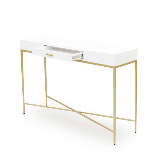 Product photograph of Olivia S Berkeley White Console Table from Olivia's.
