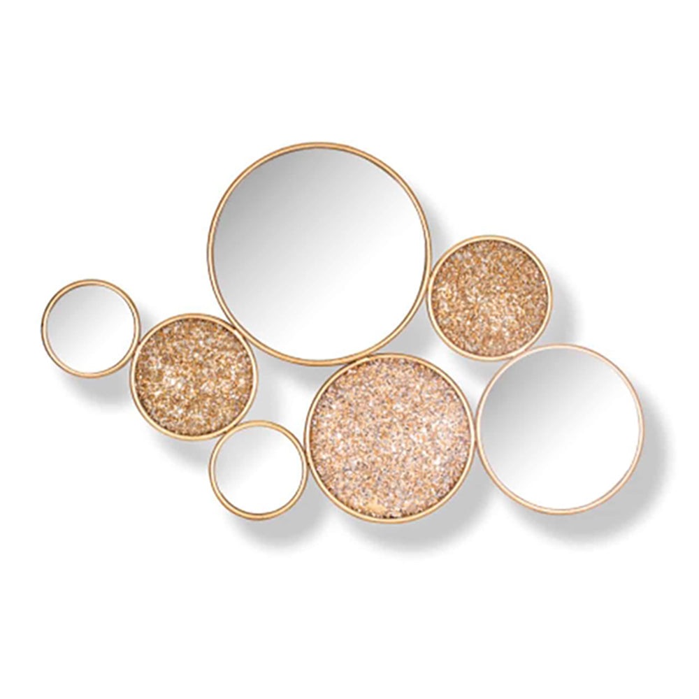 Product photograph of Richmond Isaiha Gold Round Wall Mirror from Olivia's.