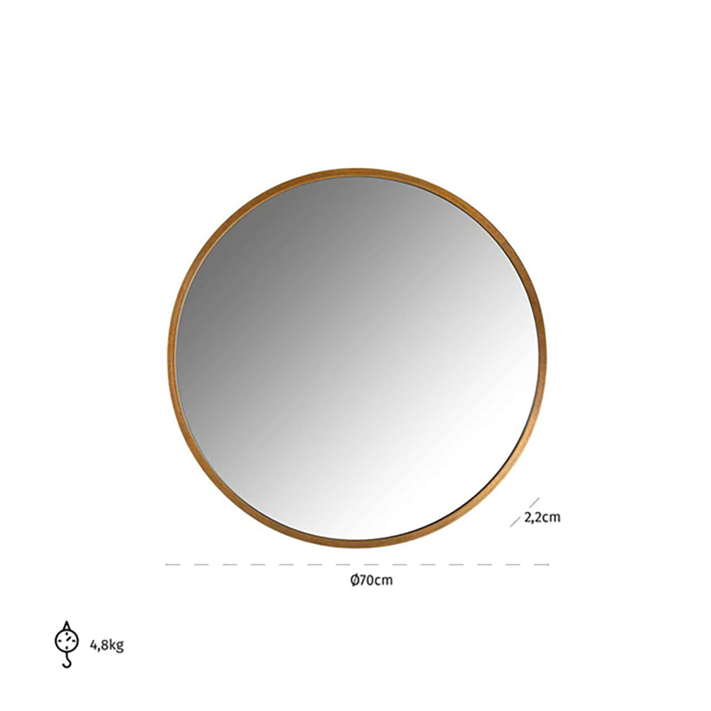 Product photograph of Richmond Maeron Gold Wall Mirror from Olivia's.
