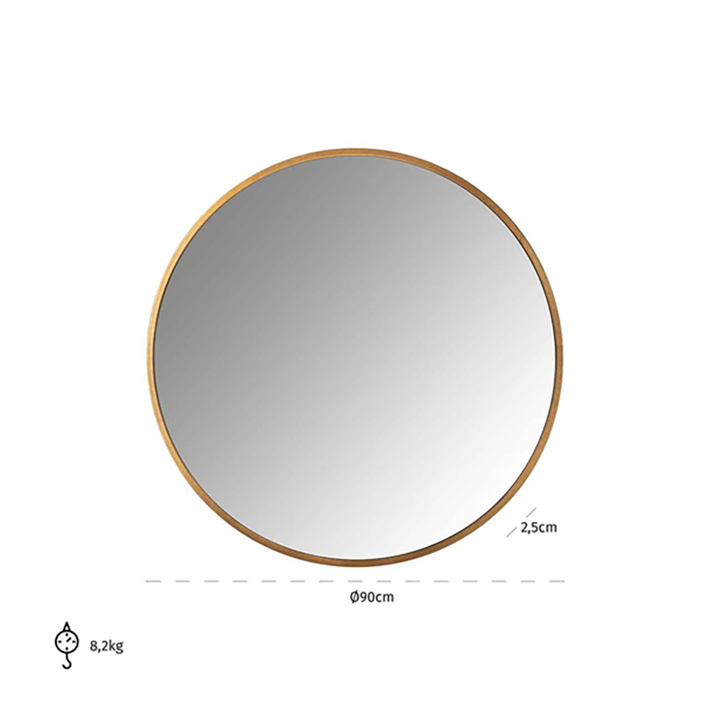 Product photograph of Richmond Maesa Gold Wall Mirror from Olivia's.