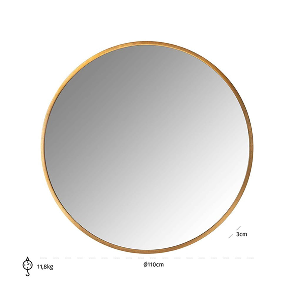 Product photograph of Richmond Maevy Gold Wall Mirror from Olivia's.