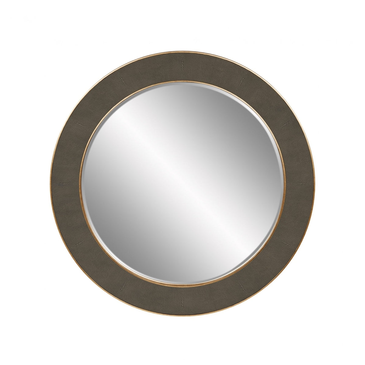 Olivias Hampton Grey Round Wall Mirror