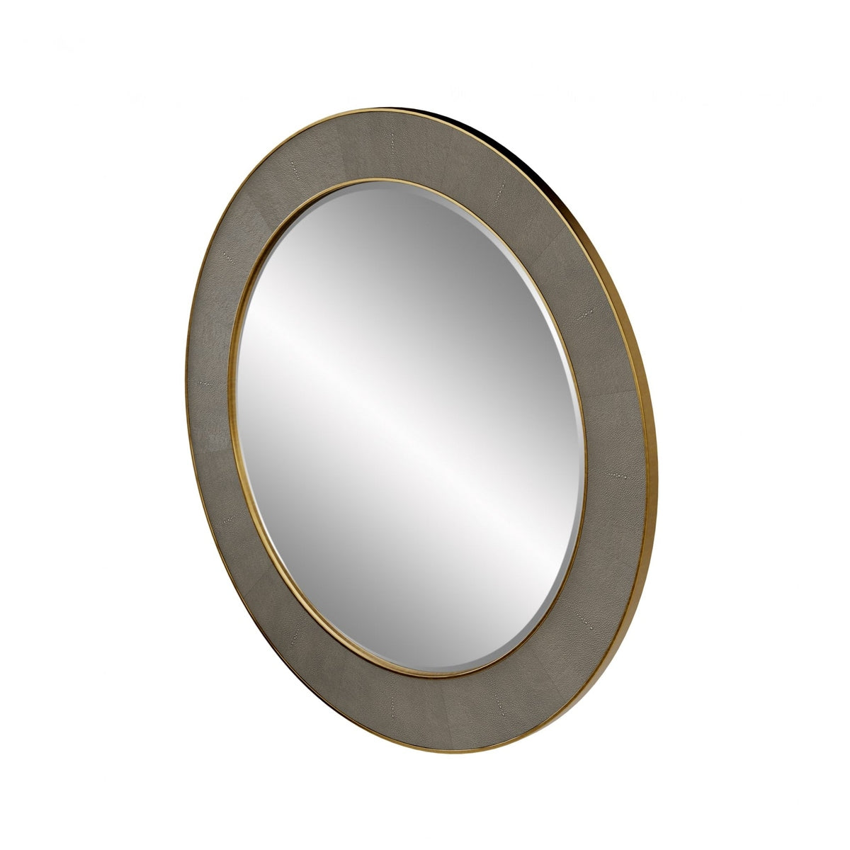 Product photograph of Olivia S Hampton Grey Round Wall Mirror from Olivia's.