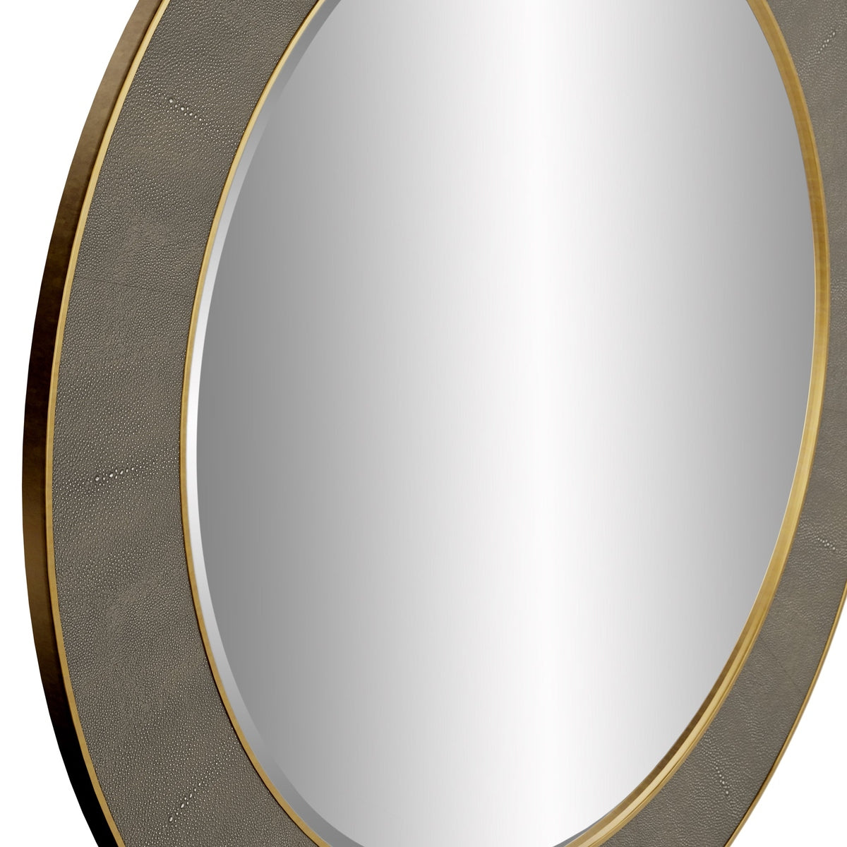 Product photograph of Olivia S Hampton Grey Round Wall Mirror from Olivia's.