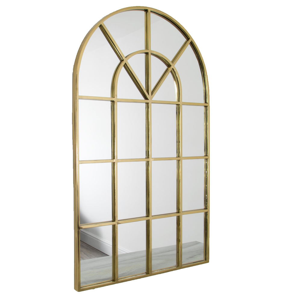 Native Home Arched Wall Mirror Gold