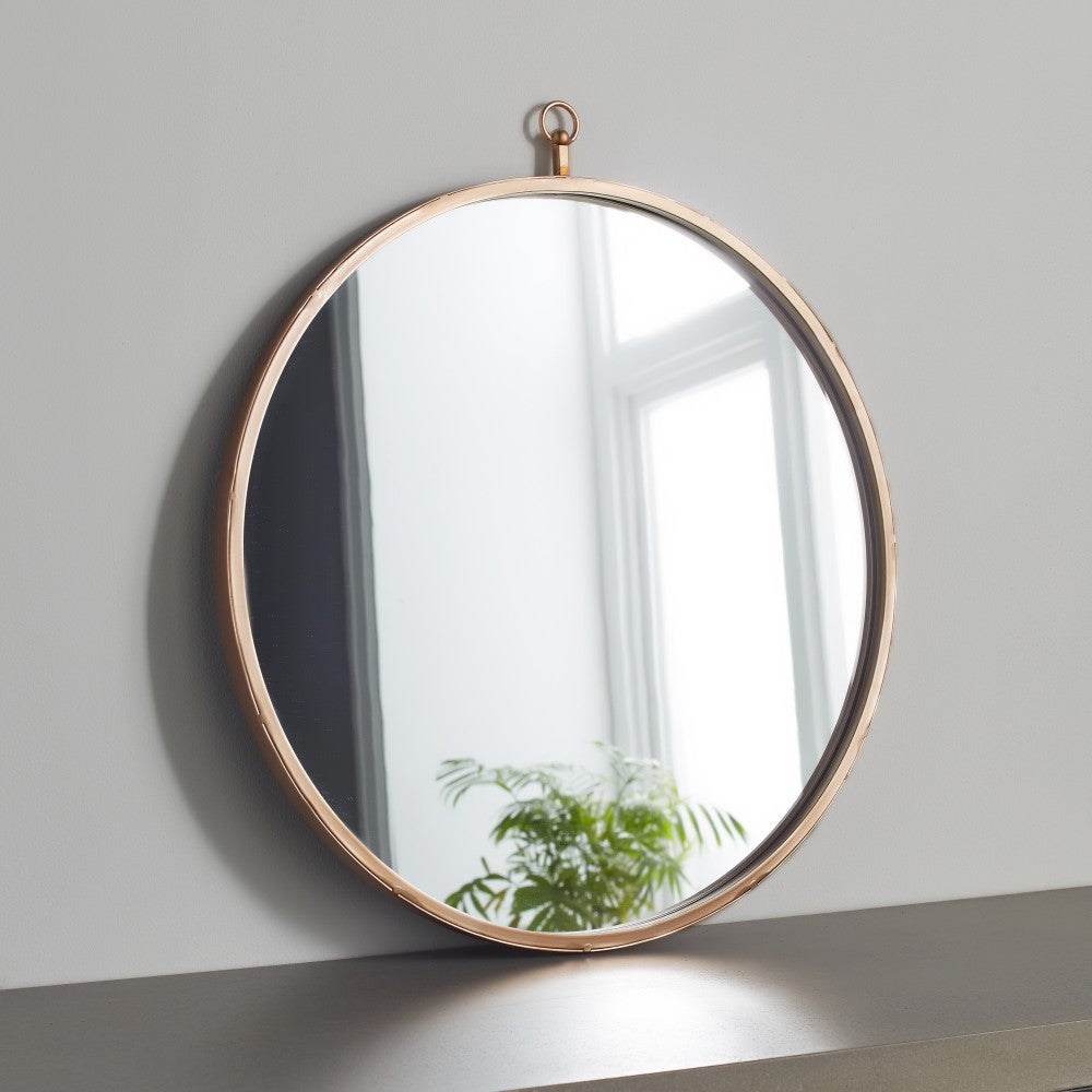 Product photograph of Native Home Copper Round Mirror from Olivia's