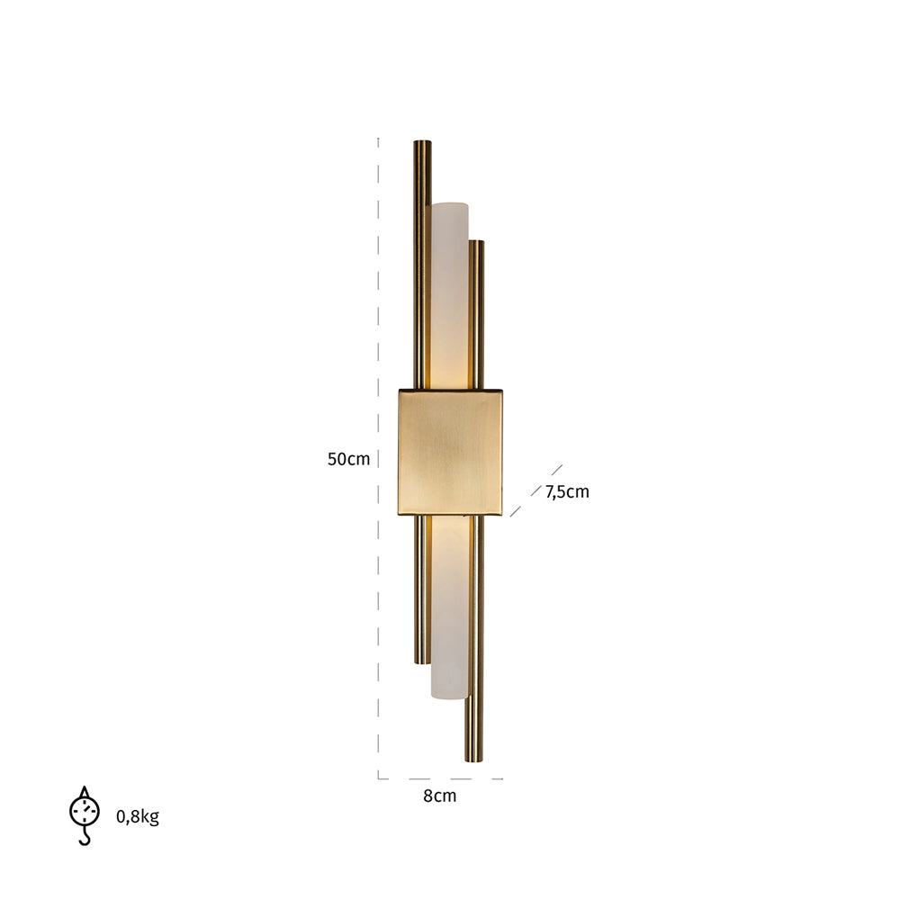 Product photograph of Richmond Mylas Gold Wall Lamp from Olivia's.