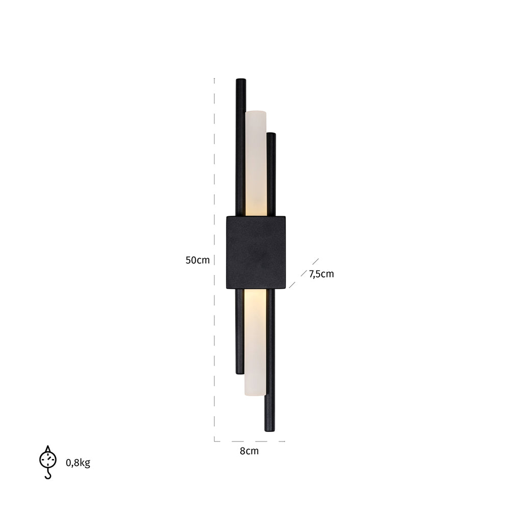 Product photograph of Richmond Mylas Black Wall Lamp from Olivia's.