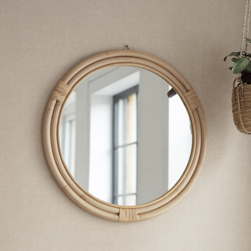 Product photograph of Garden Trading Mayfield Mirror In Rattan from Olivia's