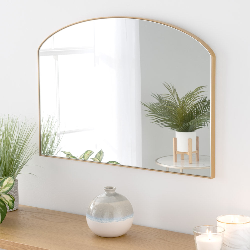 Product photograph of Olivia S Carla Mini Mantle Mirror In Gold from Olivia's.