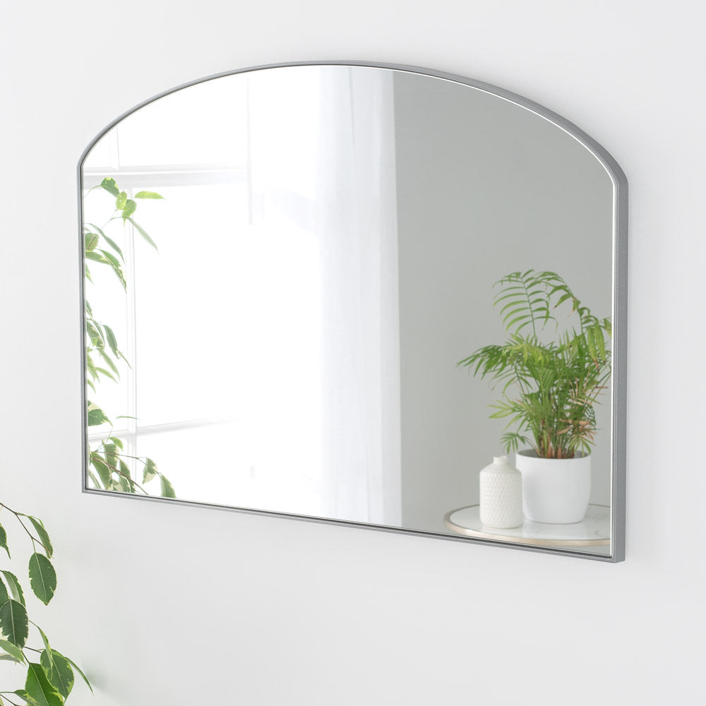 Product photograph of Olivia S Carla Mini Mantle Mirror In Silver - 71x49cm from Olivia's