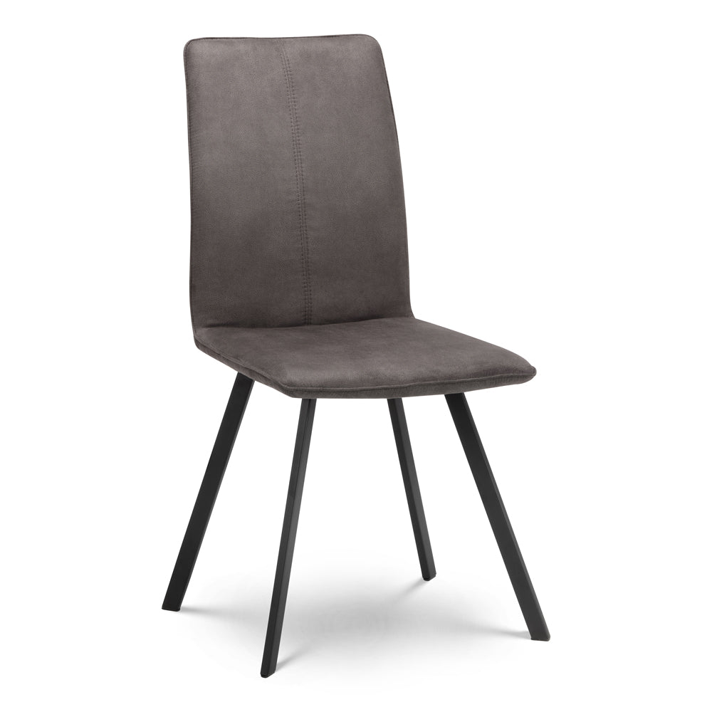 Olivias Set Of 2 Mindy Dining Chairs In Charcoal Grey