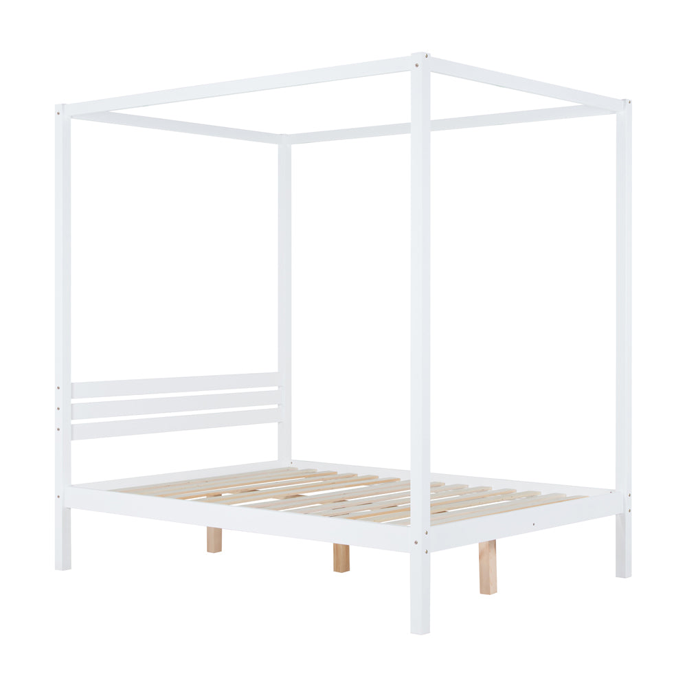 Product photograph of Olivia S Melody Four Poster Bed In White Kingsize from Olivia's.