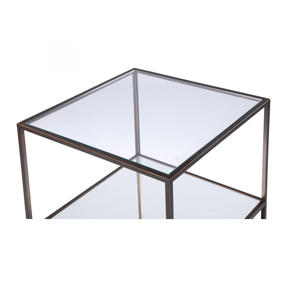 Product photograph of Liang Eimil Oliver Side Table Antique Bronze Finish from Olivia's.