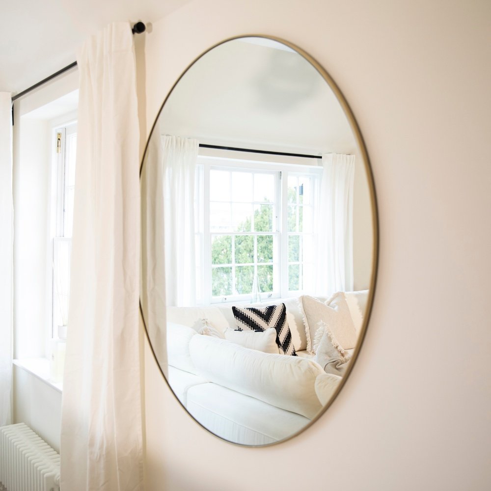 Product photograph of Gallery Interiors Hayle Round Mirror In Champagne from Olivia's.